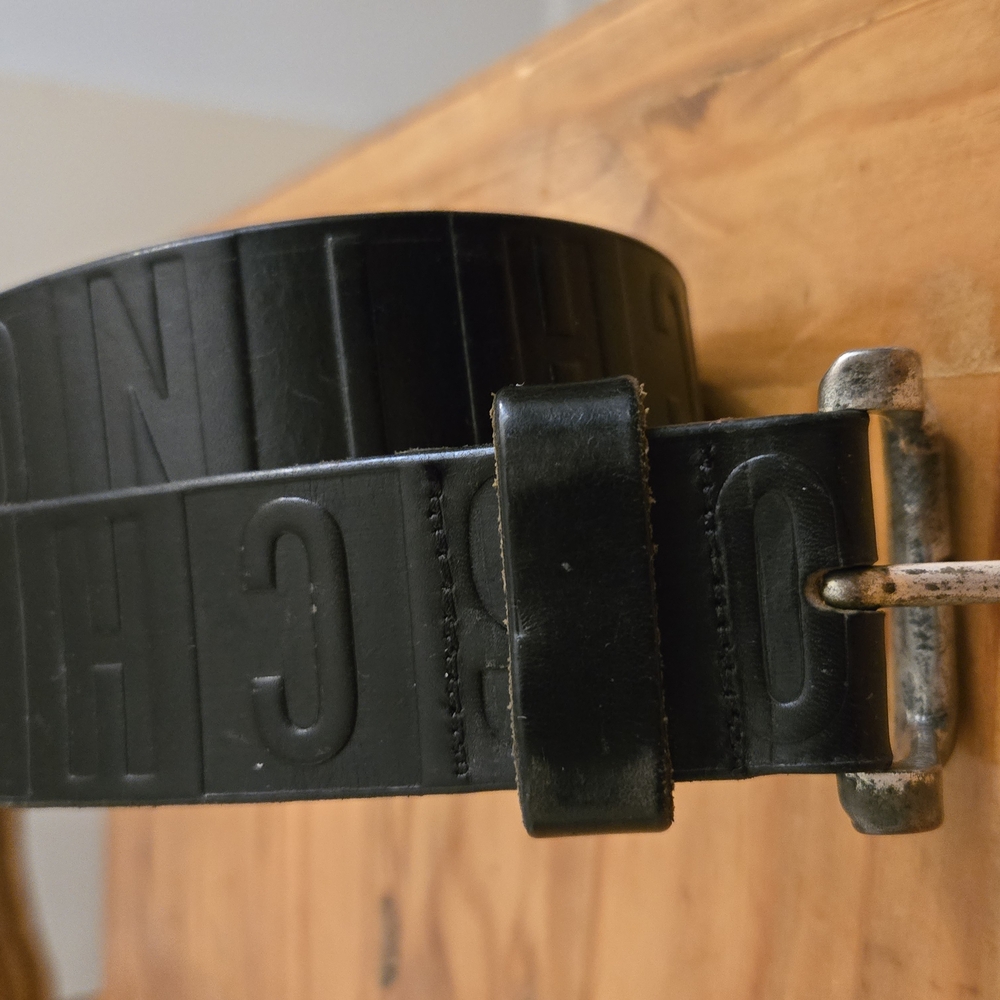 Black Leather Men's Belt